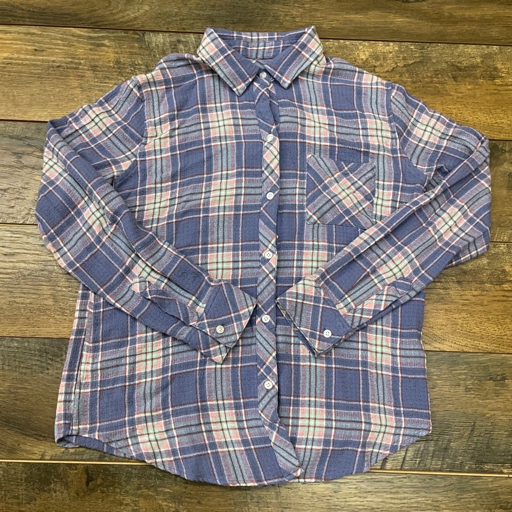 Rails Brady Plaid Button Down Shirt Mint Rose Blue Pink Small Lightweight Indie